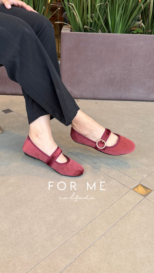 MADISSON Zapatito terciopelo punta redonda