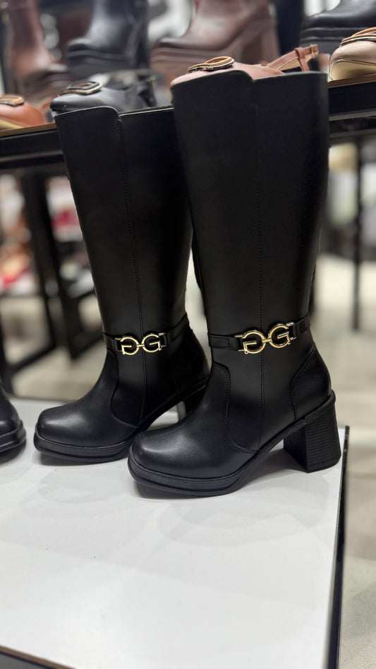 Mod. 320 Bota de plataforma con herraje doble G