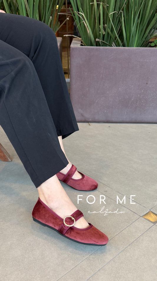 MADISSON Zapatito terciopelo punta redonda