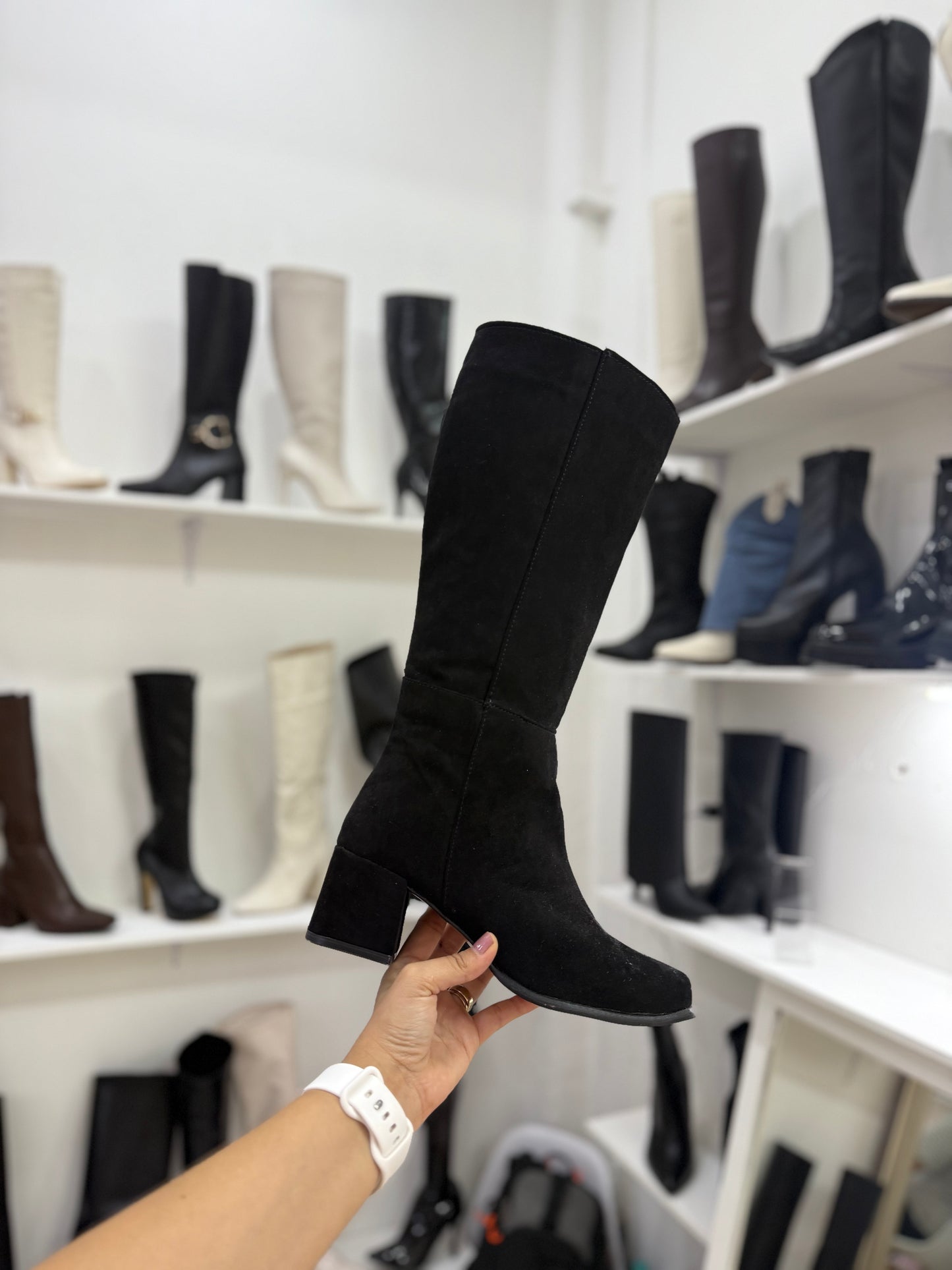 Mod 570 Bota bajita de terciopelo