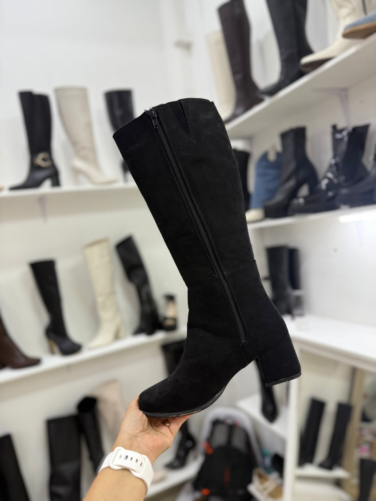 Mod 570 Bota bajita de terciopelo